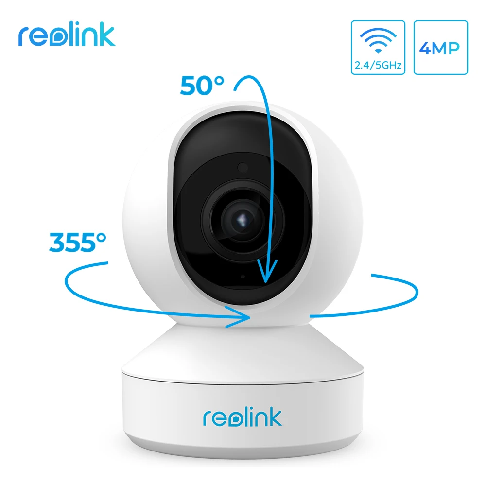 Reolink 4MP WiFi Camera Pan&ampTilt 2-Way Audio Motion Detection 2.4G/5Ghz Smart Home Video Surveillance E1 Pro |