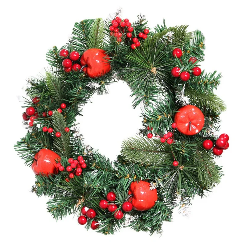 

Red Berry Christmas Wreath Hanging Door Wall Hanging Garlands Christmas Decoration