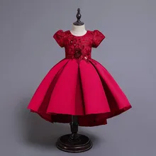 Детские платья для девочек с галстуком-бабочкой; детское платье принцессы для девочек; платье подружки невесты для торжеств; платье для дня рождения; свадебное платье для девочек; Vestidos Infantil