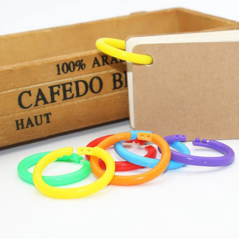 Plastic Ring Binder 20Pcs/Set 15-39mm DIY Albums Loose-leaf Book Hoops Opening