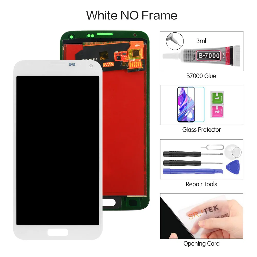 TFT для samsung S5 G900F дисплей ЖК-экран сенсорный дигитайзер сборка совместимый ips для samsung Galaxy S5 ЖК G900 G900F дисплей - Цвет: White