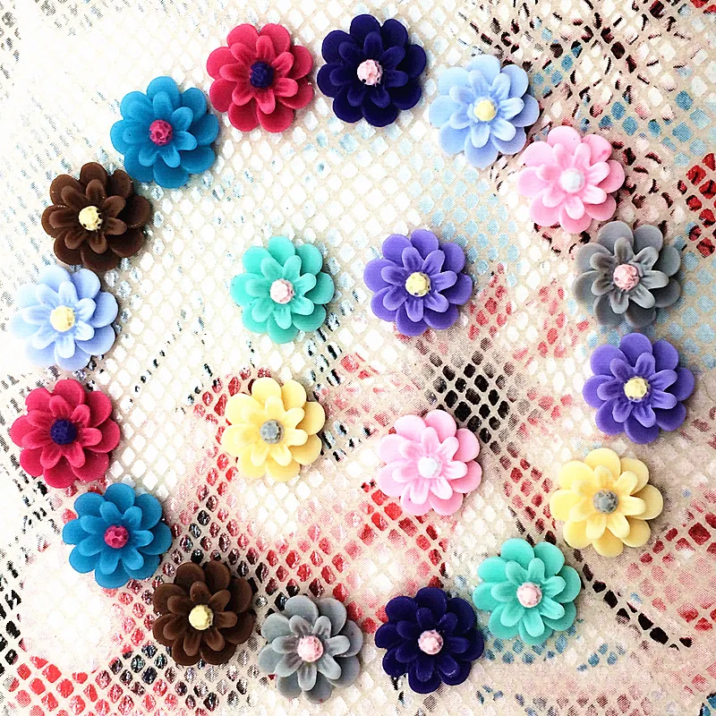 

20шт 10 мм полимерные цветы с плоской задней поверхностью аппликации для телефона/свадьбы/творчества
