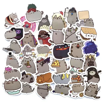 

100PCS/1 pack fat cat anime sticker Japanese anime cartoon suitcase computer bike scooter graffiti sticker toy