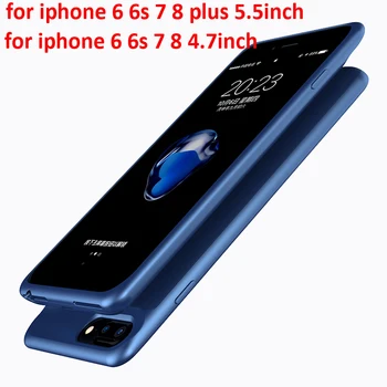5000/7000 3200mahバッテリー充電器ケースiphone 6 7 8 6 sプラス電源銀行充電powerbankケースiphone 6 6 s 7 8バッテリーケース