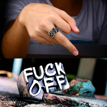 

2020 Unisex Women Men Gothic Funny Punk Rock Biker Finger Rings Fashion Fine Jewelry Gift