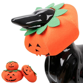 

Felt Halloween Pumpkin Pets Dog Dress Up Neckerchief Halloween Pumpkin Neck Scarf For Pet Dog Cats Halloween Dog Supplies