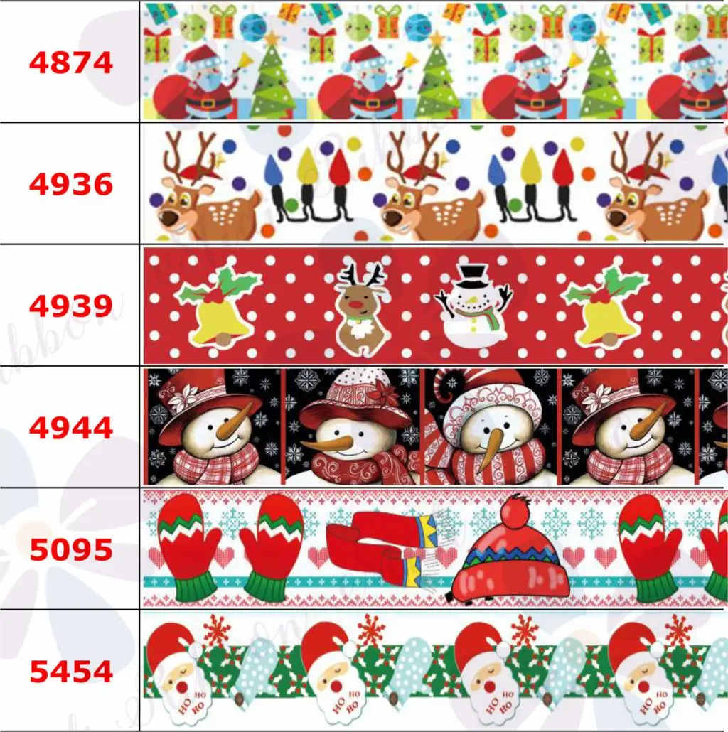 16 мм-75 мм веселая Рождественская серия с рисунком лося, Санта Клауса, лента для волос с принтом «корсаж»/лента для волос «сделай сам», вечерние украшения, 50 ярдов/рулон