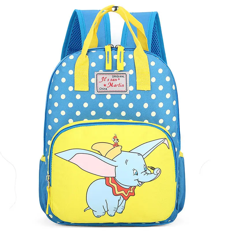 Disney Dumbo Children's Bags boy girl Backpack Cartoon Children's Backpacks Kindergarten handbag school bag cute shoulder bag - Цвет: 1