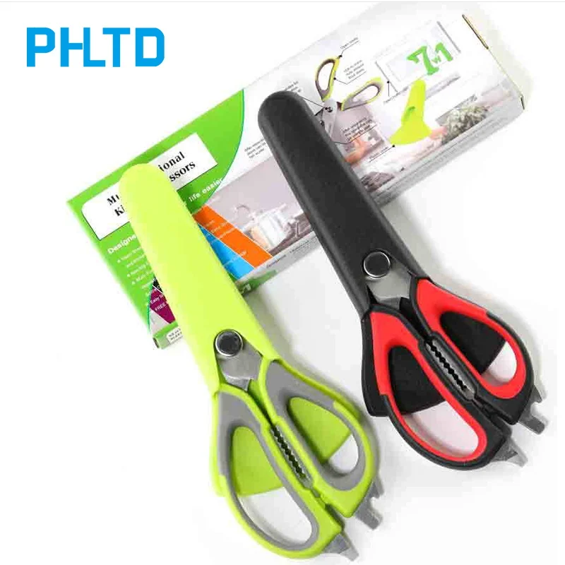 

Scissors home kitchen artifact stainless steel multi-function kill fish scraping scale chicken bone cut meat kitchen scissors