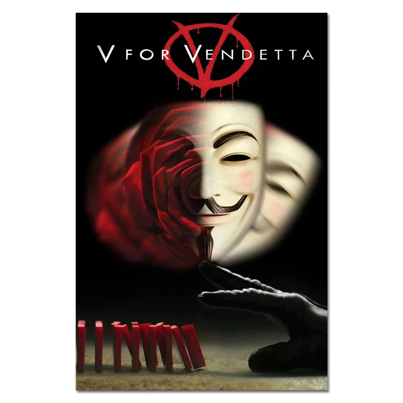 Фильм Шелковый плакат V для Vendetta Настенные рисунки декоративные картины винтажные плакаты