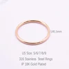 316 Stainless Steel Rounded Thin Rings Women Girls Small Circle Ring Jewelry 1.5mm Rose Gold Silver Color Size 4 5 6 7 8 9 10 11 6