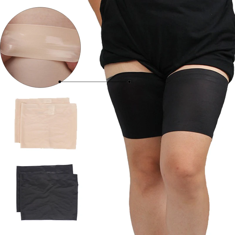 

1 Pair Anti Chafing Thigh Band Women High Elastic Silica Gel Anti-friction Protection Thigh Bands Leg Warmers Women Been Warmers