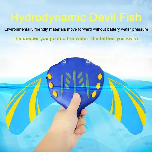 Devil Fish Toys Water-Powered Pools Accessories Summer Beach Toys Gliders Fins Bathtub Underwater Kids Adjustable With Swim E8H1 3