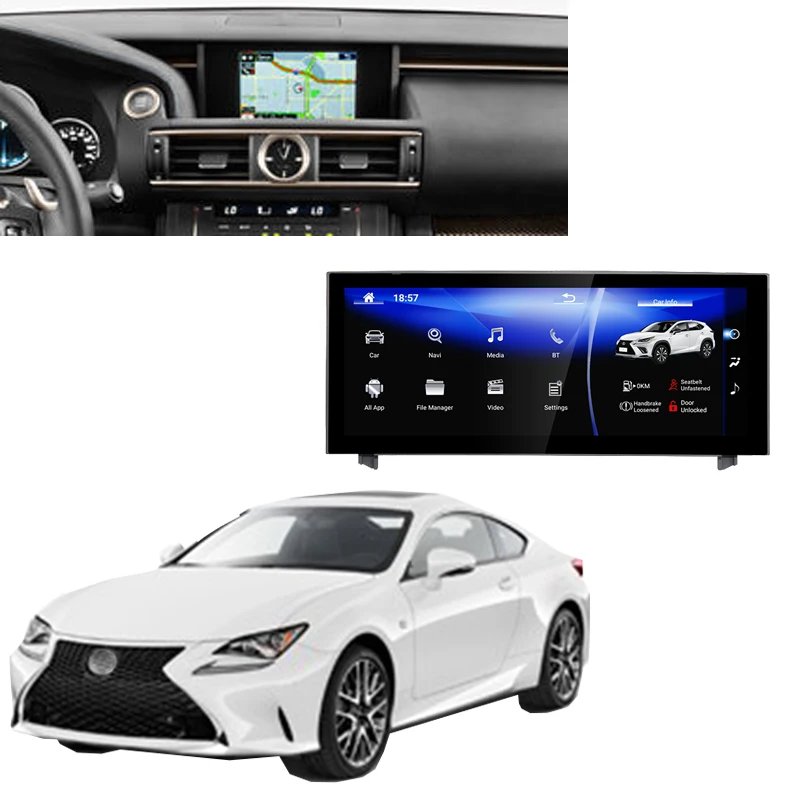 LiisLee Car Multimedia Player GPS Audio Radio For Lexus RC 300h XC10 2013~2019 CarPlay Android upgrade HD Display Navigation