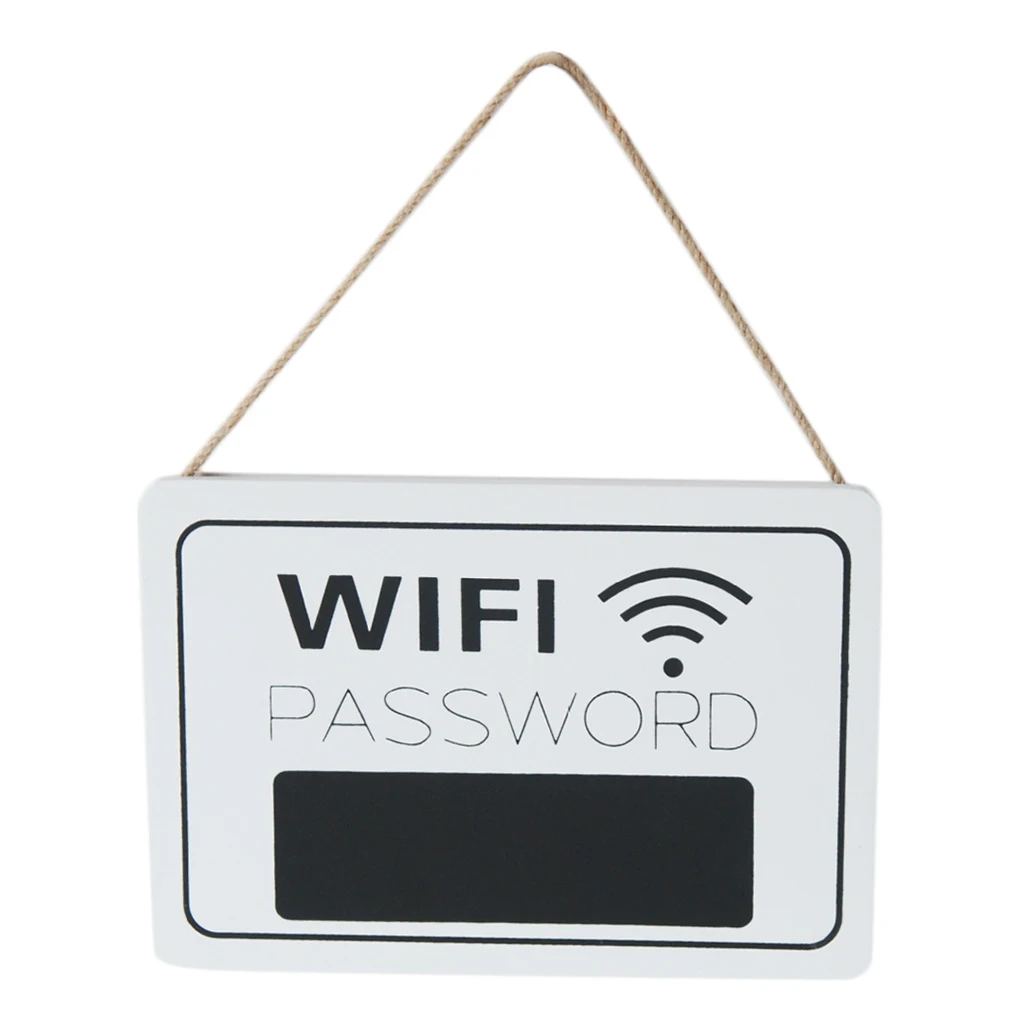 WiFi Password Sign - WiFi Password Hanging Board, Wall-Mount Wooden WiFi Sign for Home and Business
