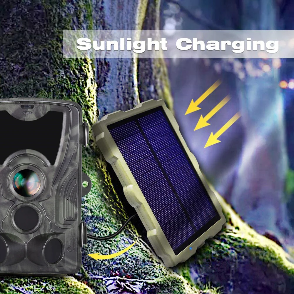 Outdoor Waterproof 1700MAh Lithium Battery Hunting Trail Camera Solar Panel Kit-Waterproof Solar Charger Power System Trail Camera Solar Battery Charger