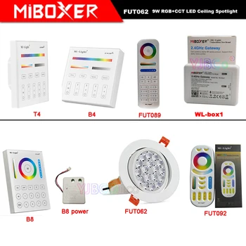 

MiBOXER FUT062 9W RGB+CCT Ceiling Round Spotlight downlight FUT089/FUT092/B8/B4/T4 Remote controller WL-Box1 WIFI Controller