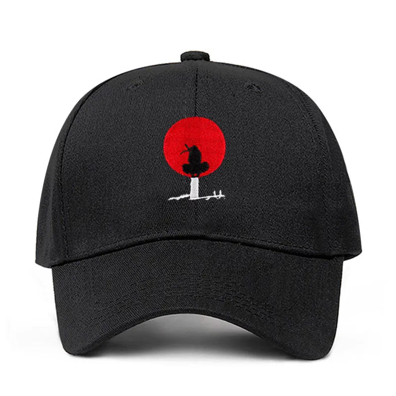 Uchiha Itachi Dad Hat хлопок Akatsuki Аниме Наруто японский Учиха Саске логотип вышивка бейсбольные шапки снепбеки