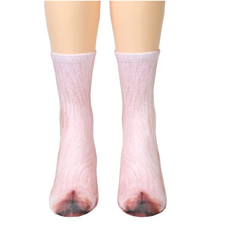 Pig size 35cm Новинка; 1 пара эластичных мягких носков унисекс; Дышащие носки с объемным принтом животных; носки с копытами; SCI88 - Цвет: Pig size 35cm