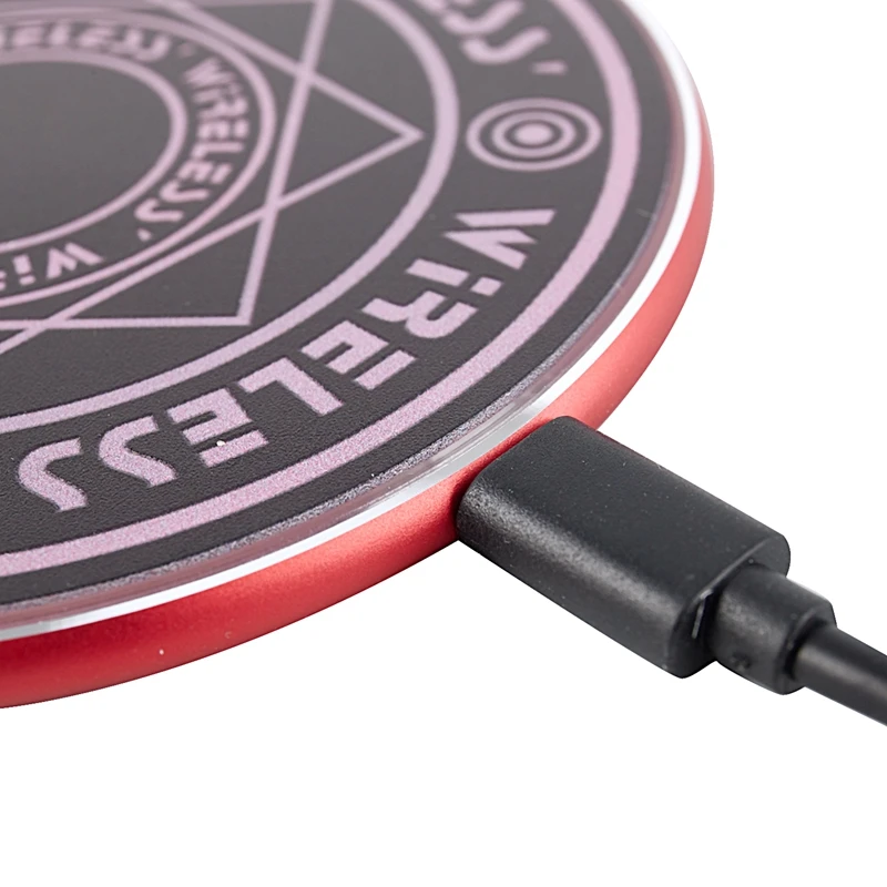 ABKK-Illuminate Fast Wireless Charger Magic Array Charger Qi Wireless Charging Pad Magic Circle Charge For Iphone Xr Not