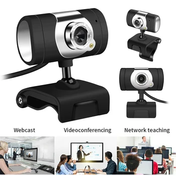 

USB2.0 Webcam Camera Built-In Sound-absorbing Microphone Clip-on For Computer PC Laptop Professional Dropshipping