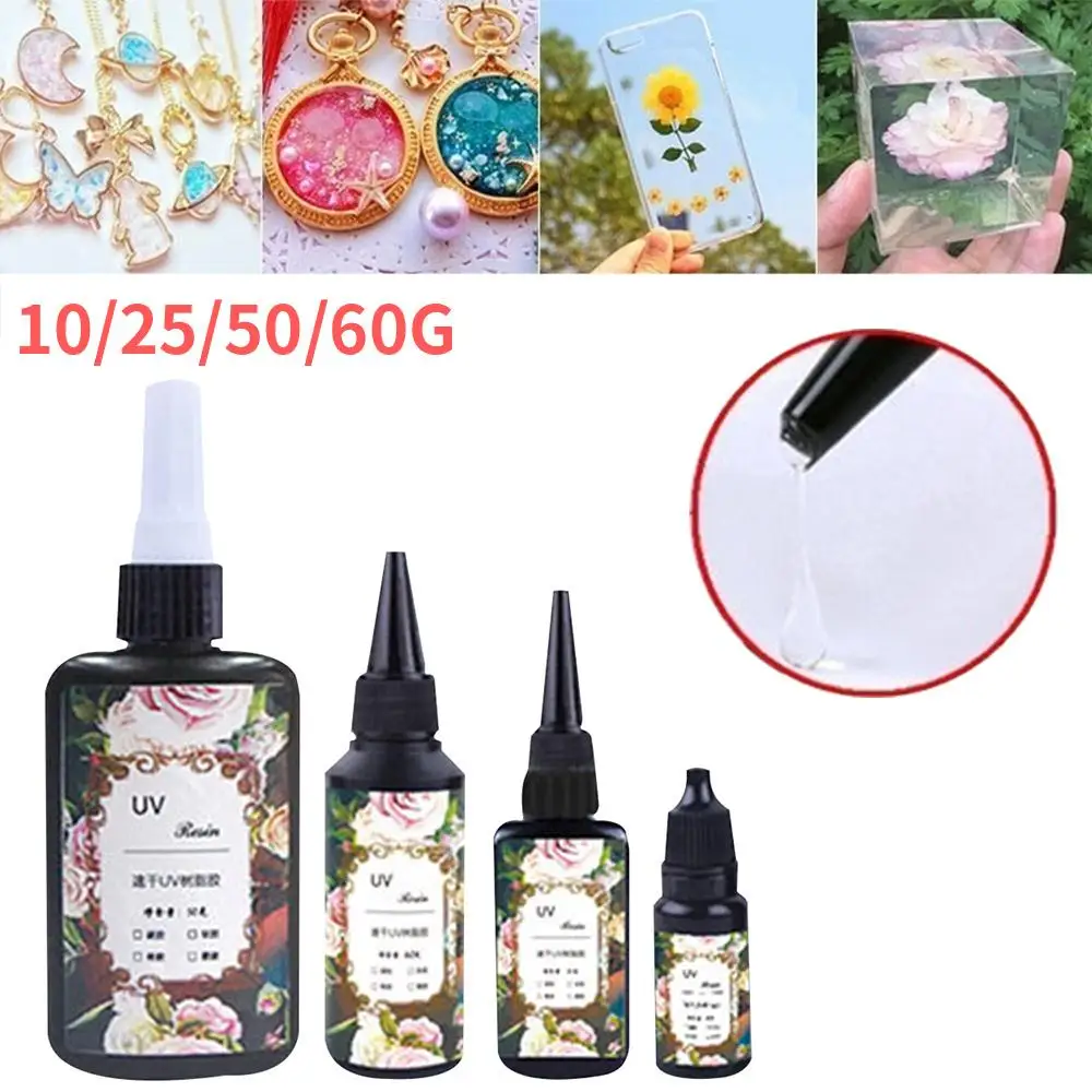 

Quick-Drying UV Resin Jewelry Making UV Glue Art Transparent Pendant Mold Epoxy Shaped Professional Crafts Glue Uv Handmade DIY