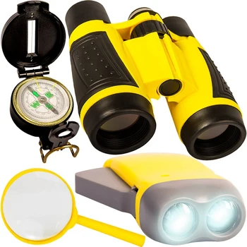 

Outdoor Set Children Binoculars Flashlight Compass Magnifying Glass Toy Set Is Suitable for Camping Bird Watching