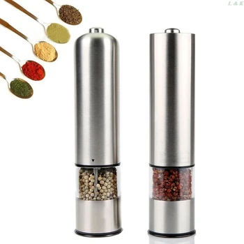 

Salt, pepper electric grinder, stainless steel grinder 2 sets F1FC