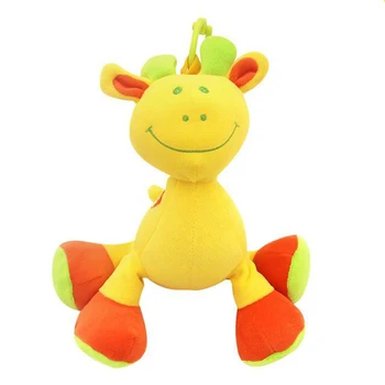 

Music Cow Plush Toy Infant Rattles Plush Animal Toy Baby Stroller Velvet Hanging Bell Toy AppeaseToy Infant Gift 0-1 Year Old