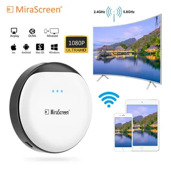 

MiraScreen TV Stick 5G WiFi 1080P Miracast ios Android Windows TV Dongle Receiver DLNA Airplay TV Stick for Netflix YouTube