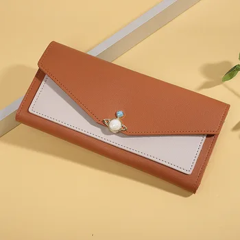 

New style women's wallet Korean fashion zipper coin purse long and leather loose side bag womens wallets slim wallet