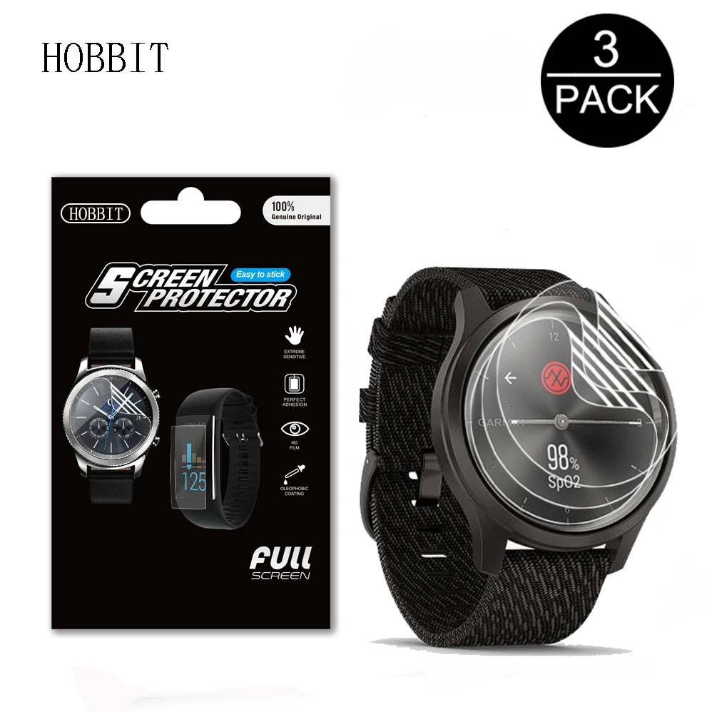 3 упаковки HD прозрачная пленка для Garmin Move style роскошные часы гидрогель Полный экран протектор для GarminMove Стиль Анти-Царапины пленка tpu(термополиуретановая пленка