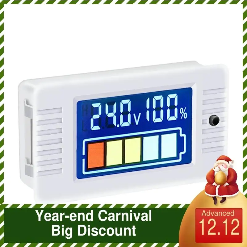 

Peacefair PZEM-023 0-100v Color LCD Electrical Meter Digital Battery SOC Tester Lithium Lead-acid Voltmeter DC for Car E-bike