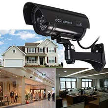 Пустышка поддельные 4CS Камера пуля водонепроницаемый открытый Крытый безопасности CCTV камеры скрытого видеонаблюдения мигающий красный светодиодный