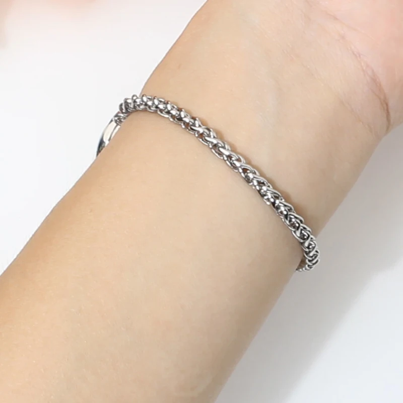 17/23/28/30mm Stainless Steel Double Curved TwistScrew Glass Locket Living Floating Memory Charms Adjustable Chain Bracelet Gift