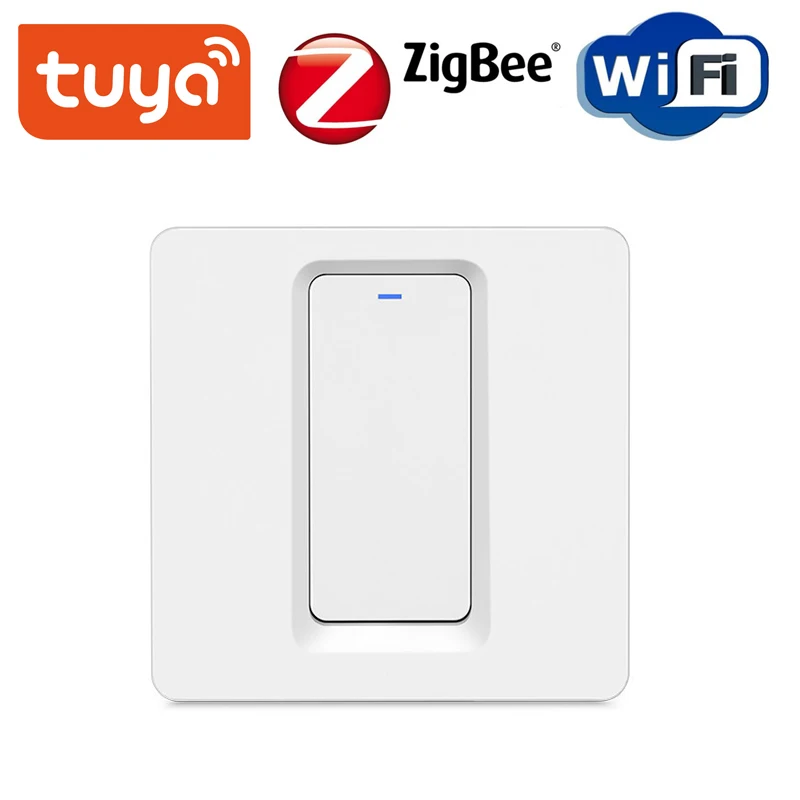 Tuay ZigBee переключатель работает с Tuya ZigBee концентратор сенсорный переключатель наклейка SmartLife приложение управление питание от TuYa настенный выключатель 110 В 220 В