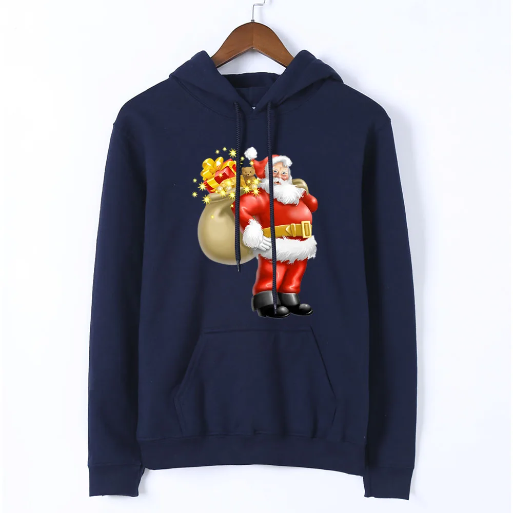

Women Funny Hoodie Merry Christmas Spring Autumn Female Hoodies Santa And Rudolph Pullover Hooded Sportswear Hoody Sweatshirt