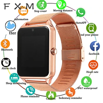 

часы relogio new Smart watch Metall watch with Sim card Slot Push message Bluetooth Connectivity Android IOS phone Smartwatch