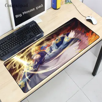 

900*400*2mm Fatestay Night Anime Gaming Large Lock Edge Mousepad Computer Desk Mousemat Duranle Rubber Mice Play Mat