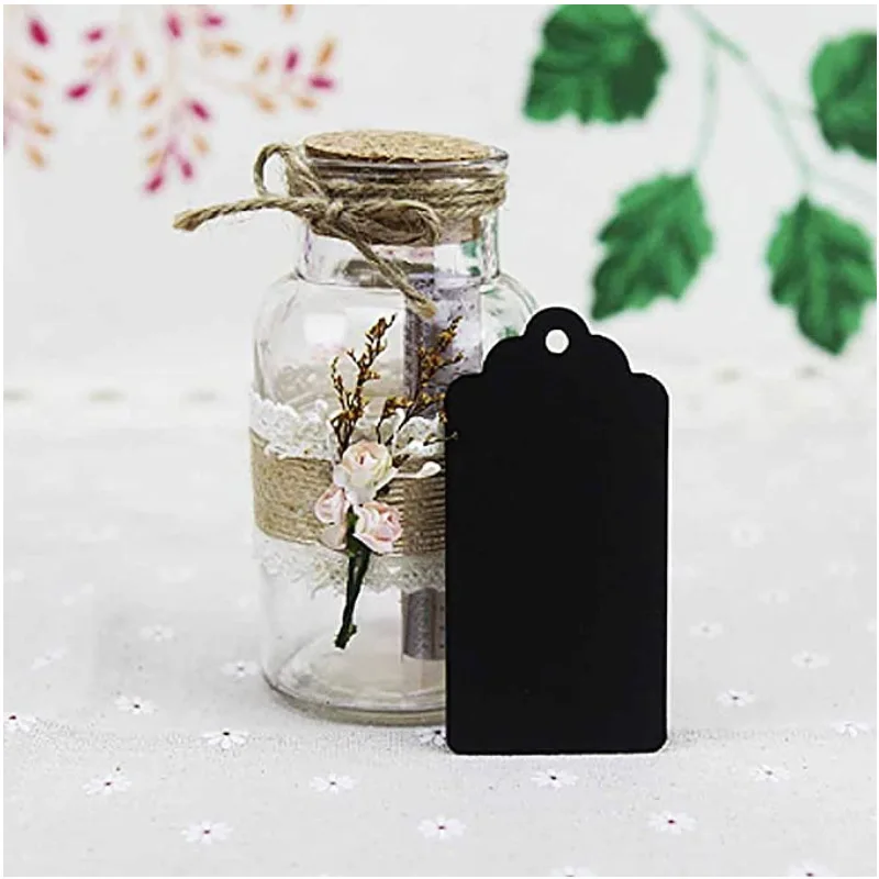 100pcs Kraft Paper Tags with Strings Handmade with Love Hang Tags Garment Tags for Candy/Gift/Cookies Display Packing Label Card