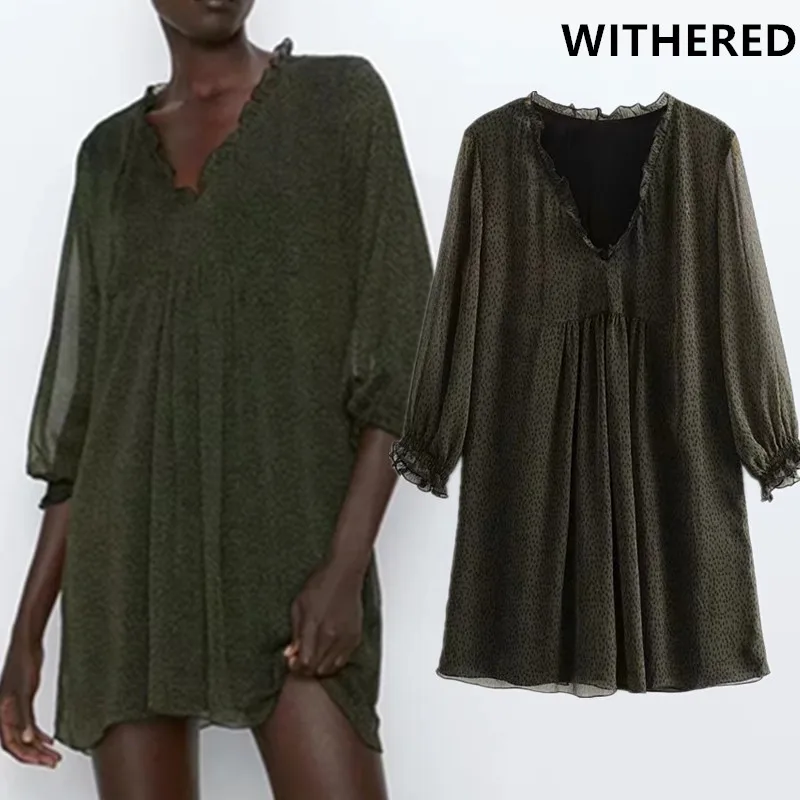 

Withered england elegant dot printing chiffon sexy mini dress women vestidos de fiesta de noche vestidos party dress top blazer