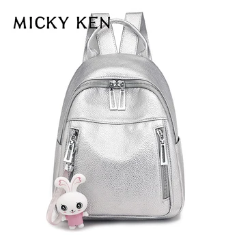 

MICKY KEN Men and women leisure travel backpack PU backpack A40780