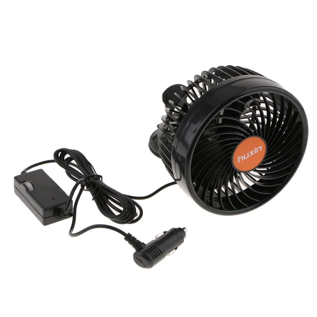 6'' 24V Car Dash Windshield Electric Fan Cooling System Cooler Strong Wind Stepless Speed Regulation