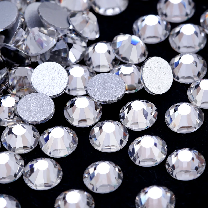 Beadsland Flat Back Crystal Rhinestones Round Gems Crystal /CrystalAB DIY  Nails Clothing Accessory - AliExpress
