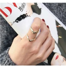 Dell'oro di modo Regolabile Anelli di Apertura Per Le Donne Anelli di Nozze D'argento Double-deck Anello Delle Donne Anello di Fidanzamento Gioielli Lady Regali(China)