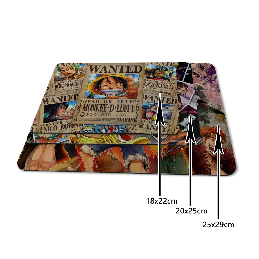 

New Anti-Slip PC Cartoon Anime One Piece Silon Mouse Mat Pad Me Mat for Optal Pad