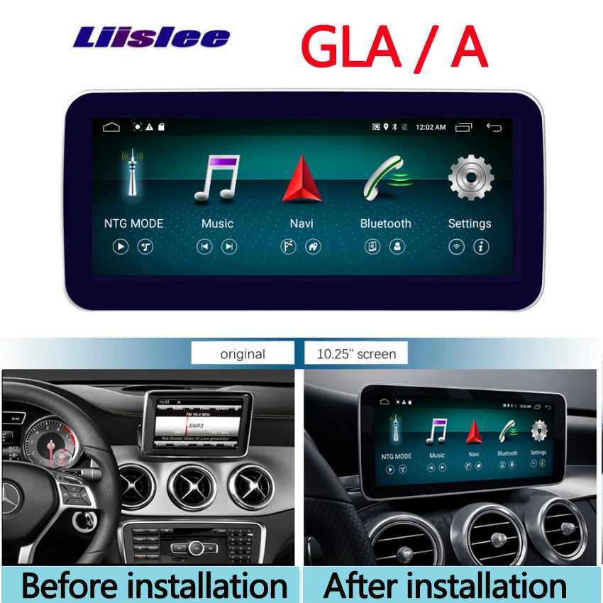 Для Mercedes Benz GLA A автомобильный радиоэкран с gps навигацией Bluetooth 10,25 дюймов 4G+ 64G Android дисплей
