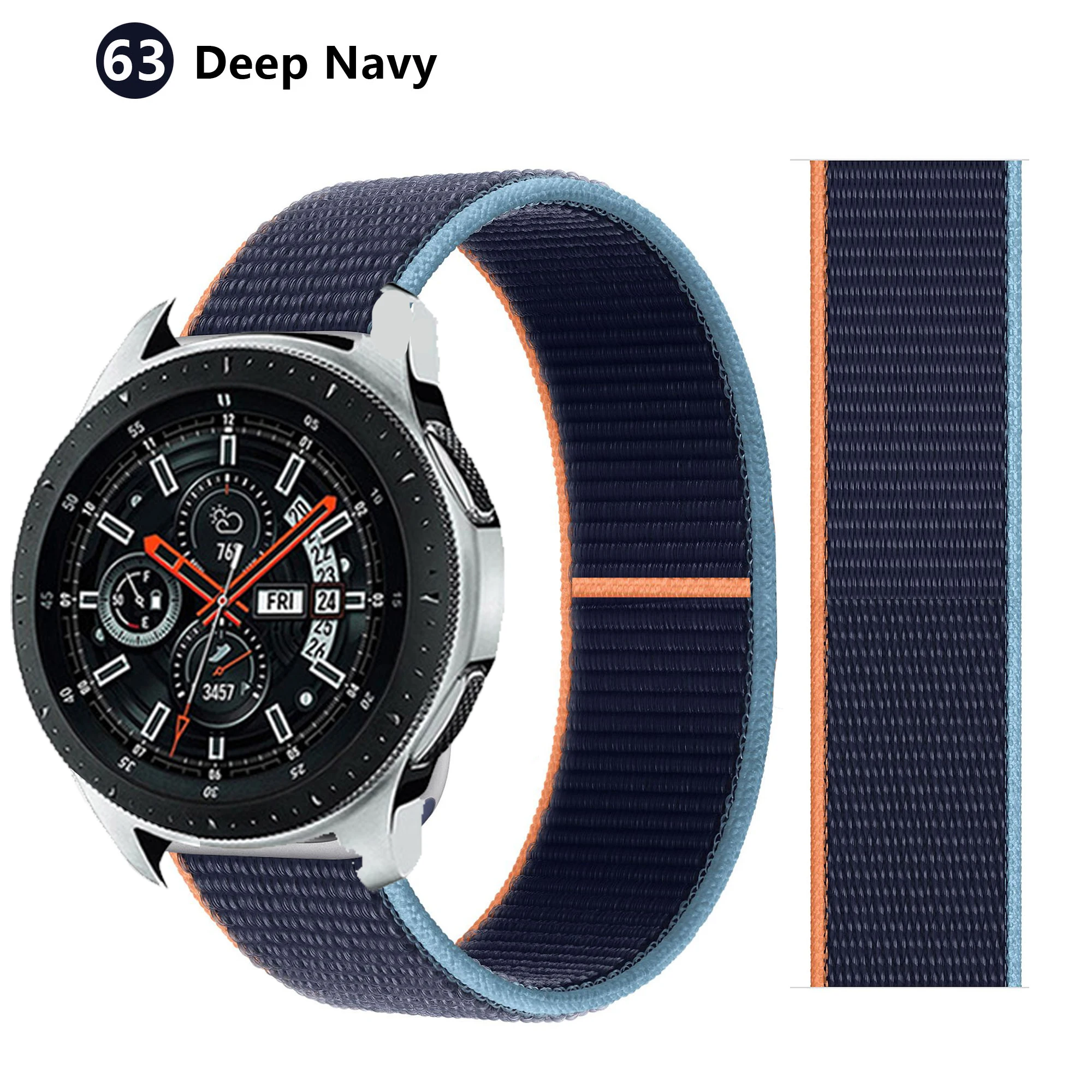 Correa de Velcro de nailon Universal para Samsung Galaxy Watch 3 Active1 2, repuesto de pulsera para Huawei Watch GT/GT2, 20mm y 22mm