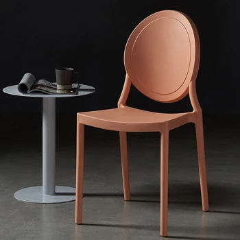 

Nordic Modern Dining Chair Bedroom Livingroom Dressing Stool Minimalist Adult Thickening Restaurant Plastic Chair