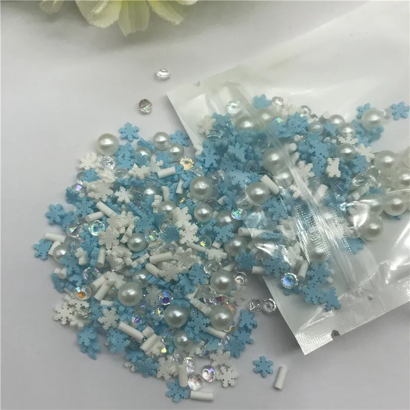 20g Christmas Snow mix for Resin DIY Supplies Nails Art Polymer Clear Clay accessories DIY Sequins scrapbook shakes Craft
